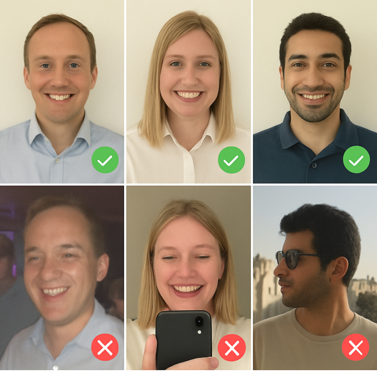 eksempler på billeder i CV og LinkedIn